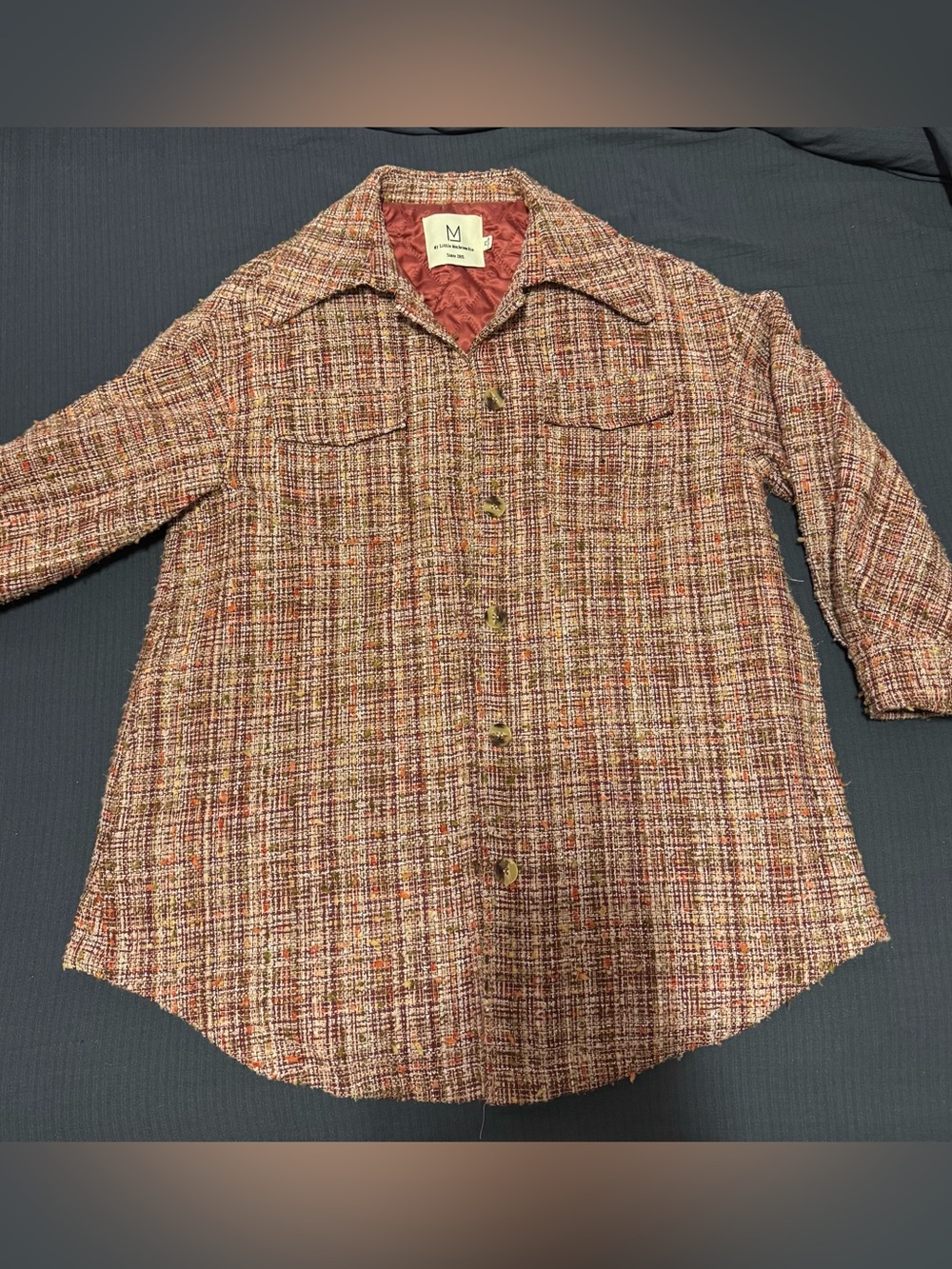 Women's Tweed Button-Up Jacket